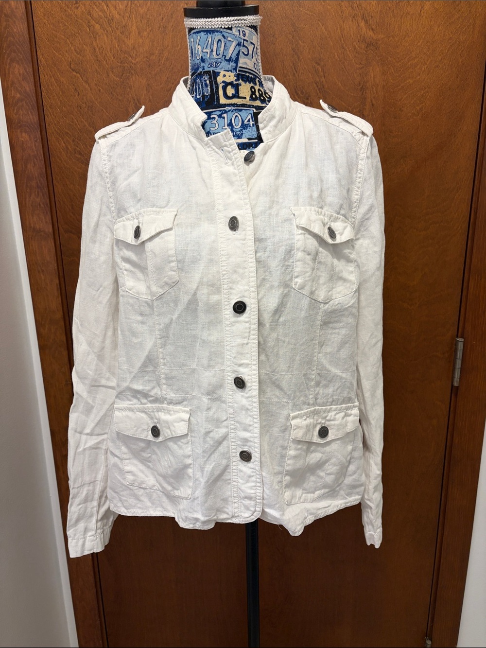 Relativity Women's White Cotton Utility Jacket size large